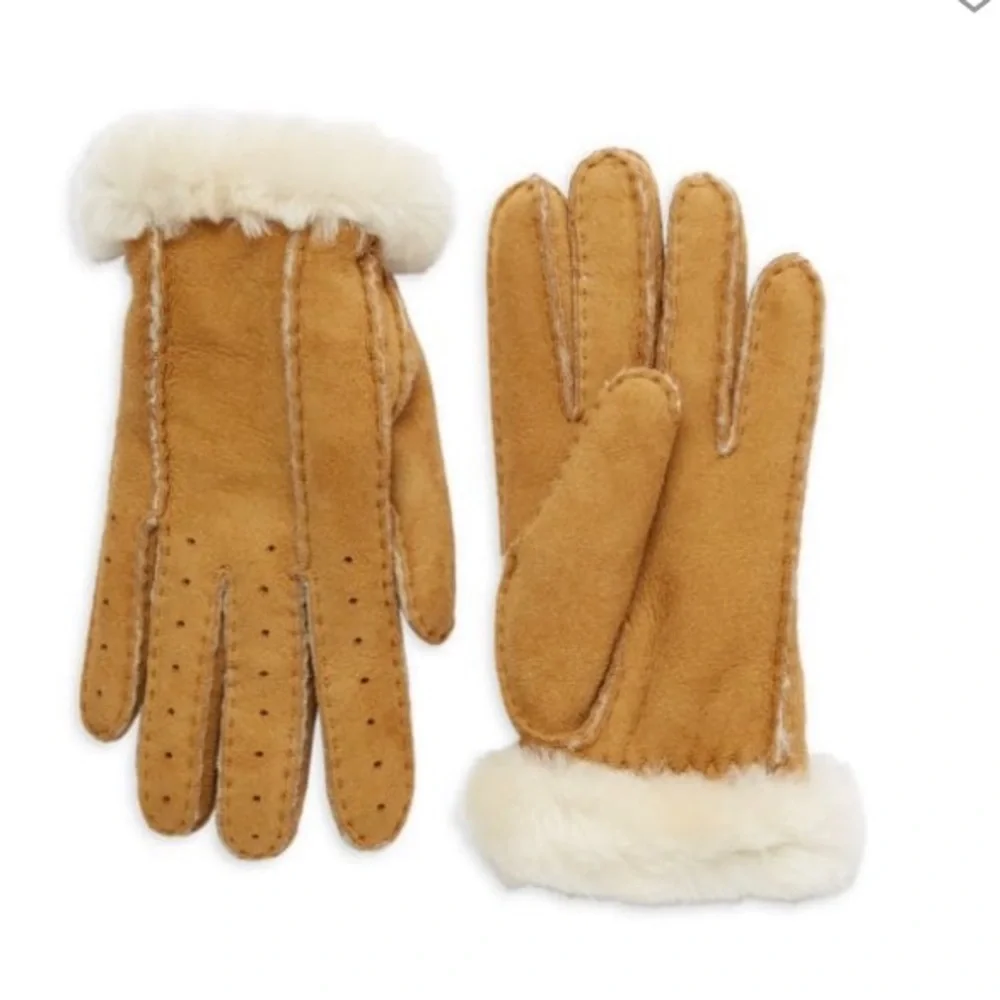 UGG Perforated Shearling Gloves